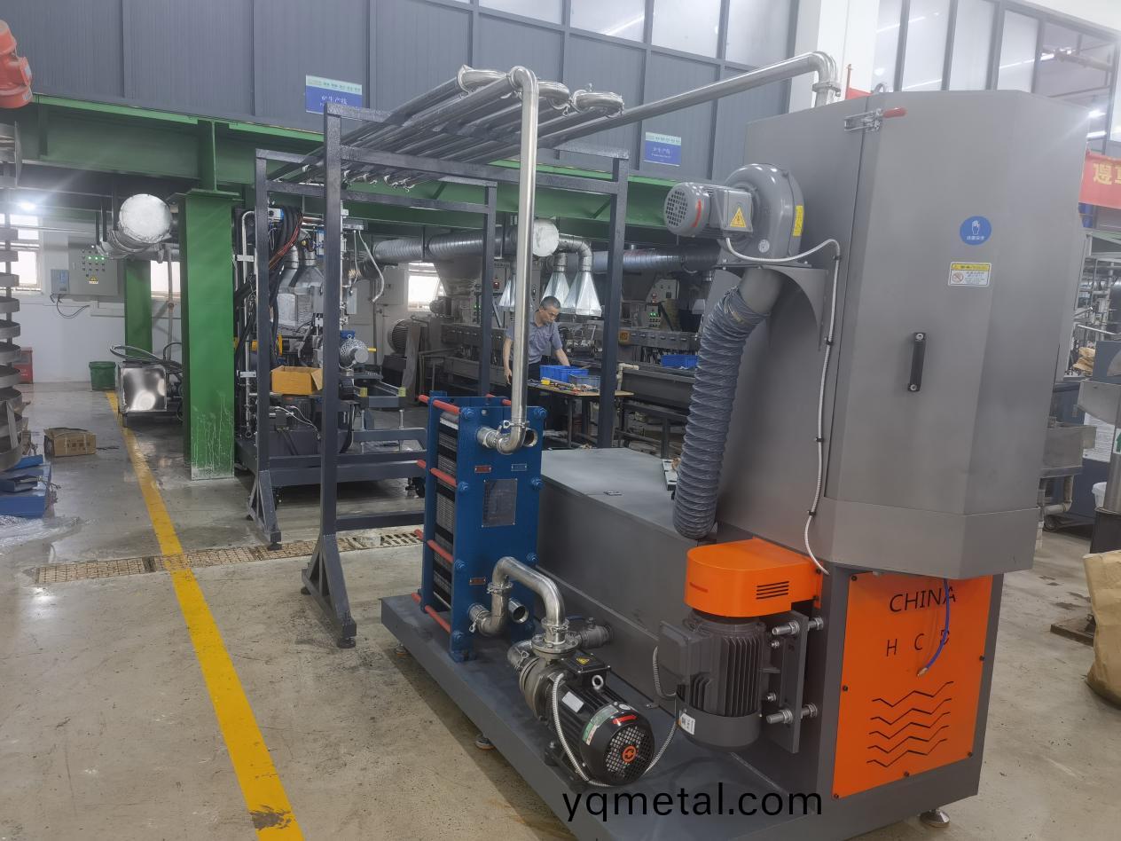 力塑TPE引進雙螺桿擠齣機+水下切生産線自動化設(she)備